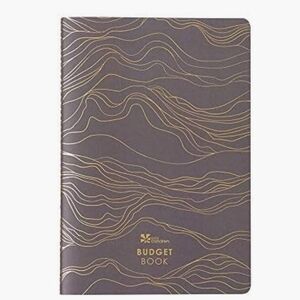 Budget Book Notebook with Gold Wave Design